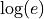 \log(e)