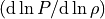 (\mathrm{d\,ln\,}P/\mathrm{d\,ln\,}\rho)