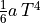 \frac16a\,T^4