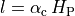 l=\alpha_{\mathrm{c}}\,H_{\mathrm{P}}