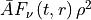\bar{A} F_\nu\left(t,r\right) \rho^2