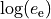 \log(e_\mathrm{e})